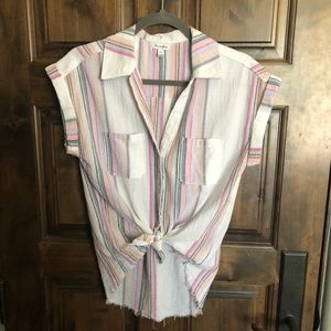 Love, Fire Rainbow Striped Shirt